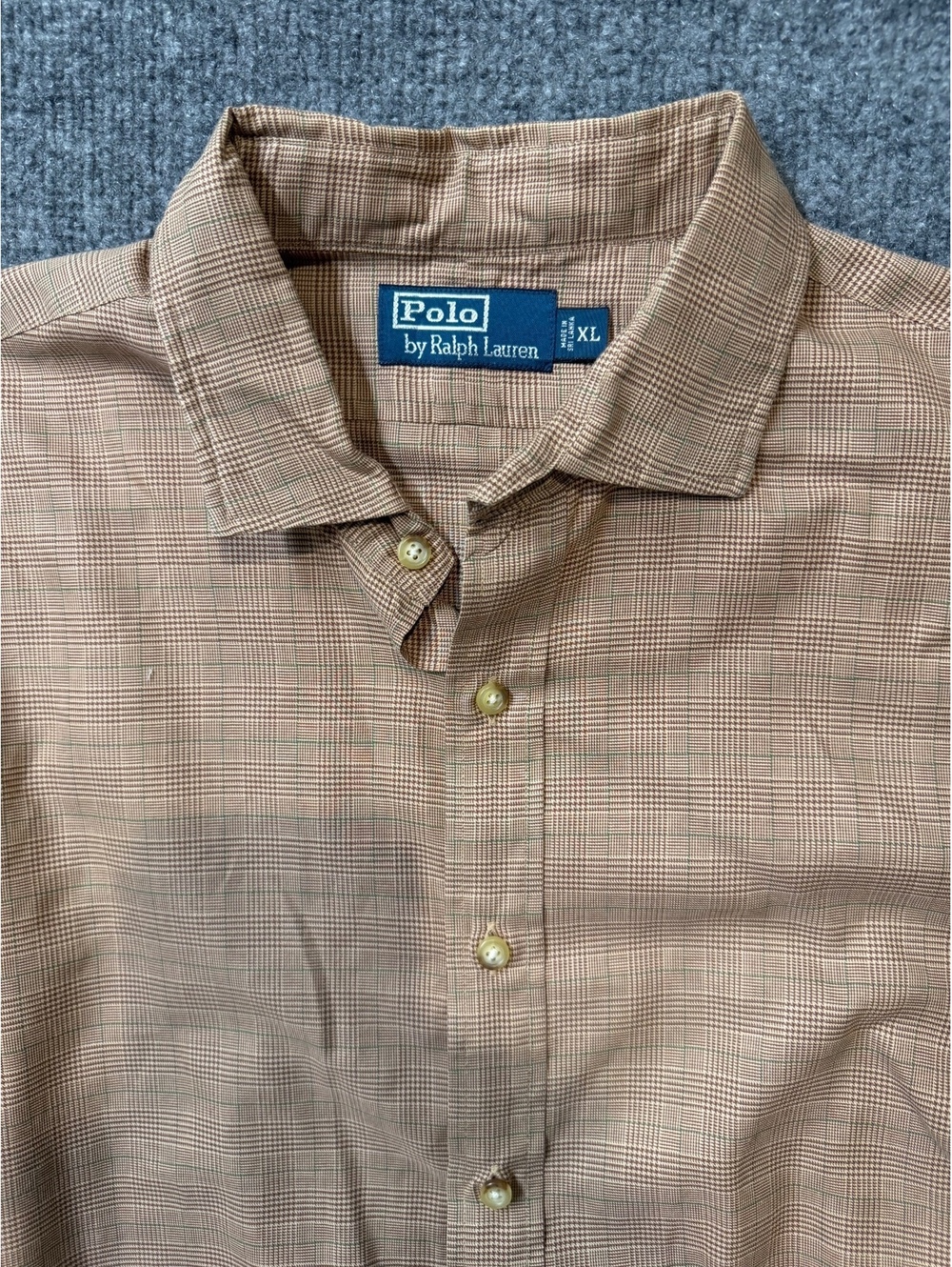Polo Ralph Lauren Men’s XL Glen Plaid Prince of Wales Check Long Sleeve Shirt